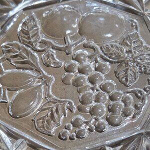 VINTAGE Glass fruit plate